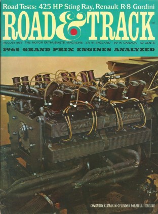 ROAD & TRACK 1965 AUG - MAKO SHARK, L-78 CORVETTE